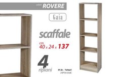 LIBRERIA SCAFFALE 4 RIPIANI
